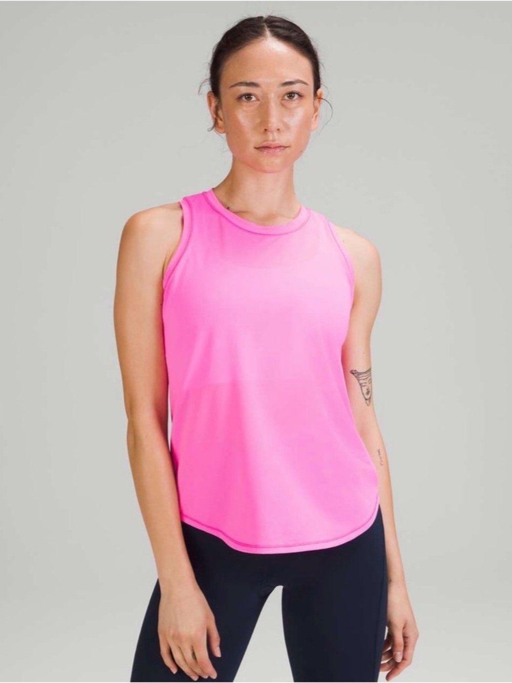 Lululemon High Neck Running and Training Tank Top Pow Pink Light